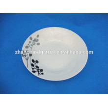 Plato de sopa de porcelana barata con diseño negro